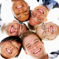 image of group of happy people. 